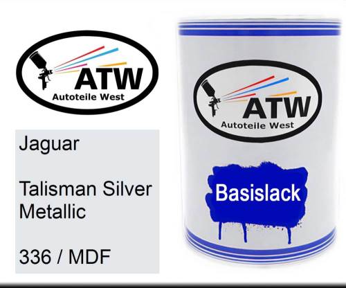 Jaguar, Talisman Silver Metallic, 336 / MDF: 500ml Lackdose, von ATW Autoteile West.